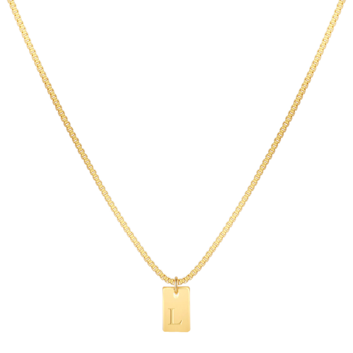 Willow Tag Initial Necklace