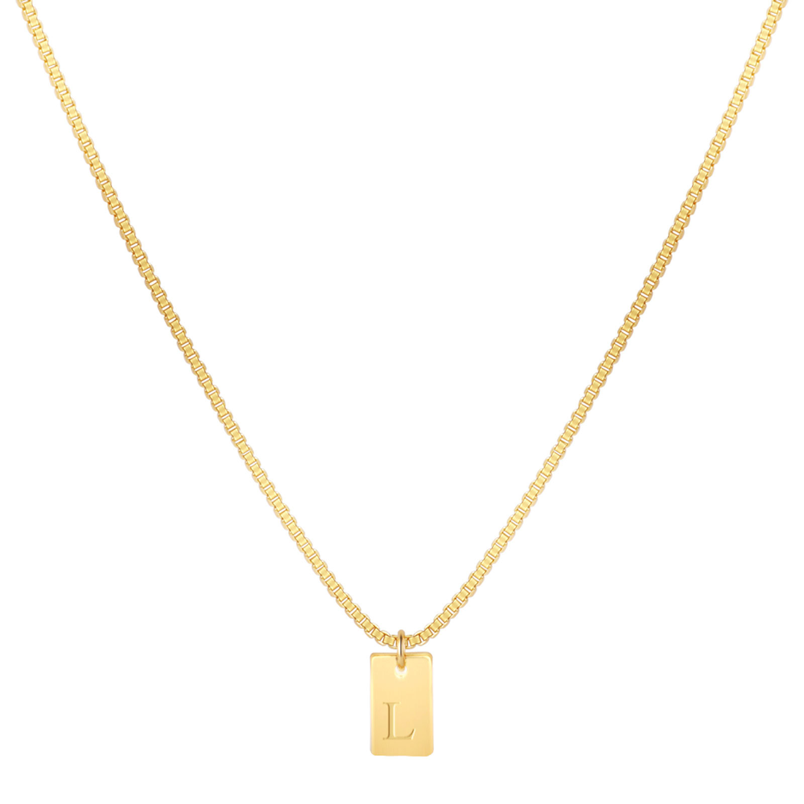 Willow Tag Initial Necklace