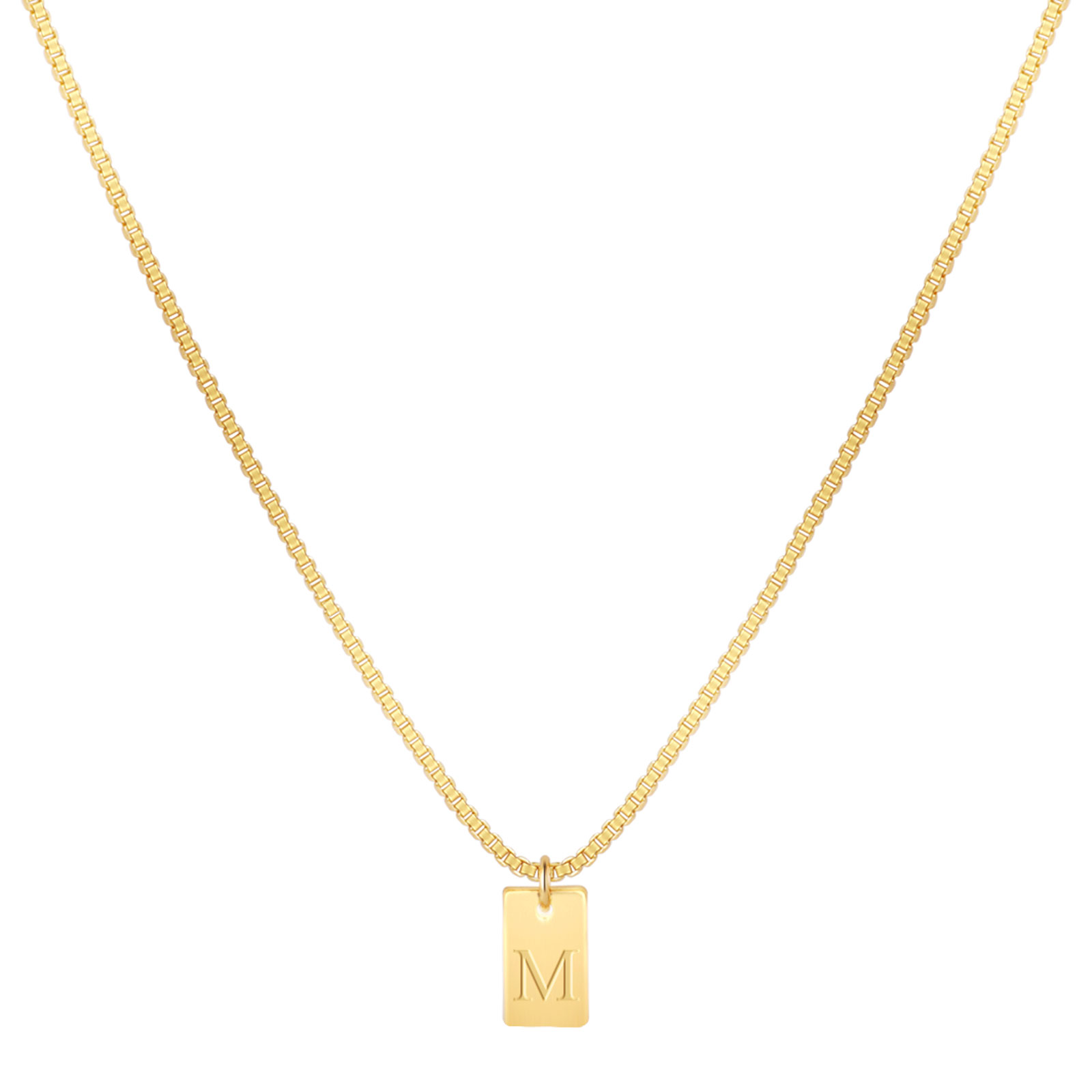 Willow Tag Initial Necklace