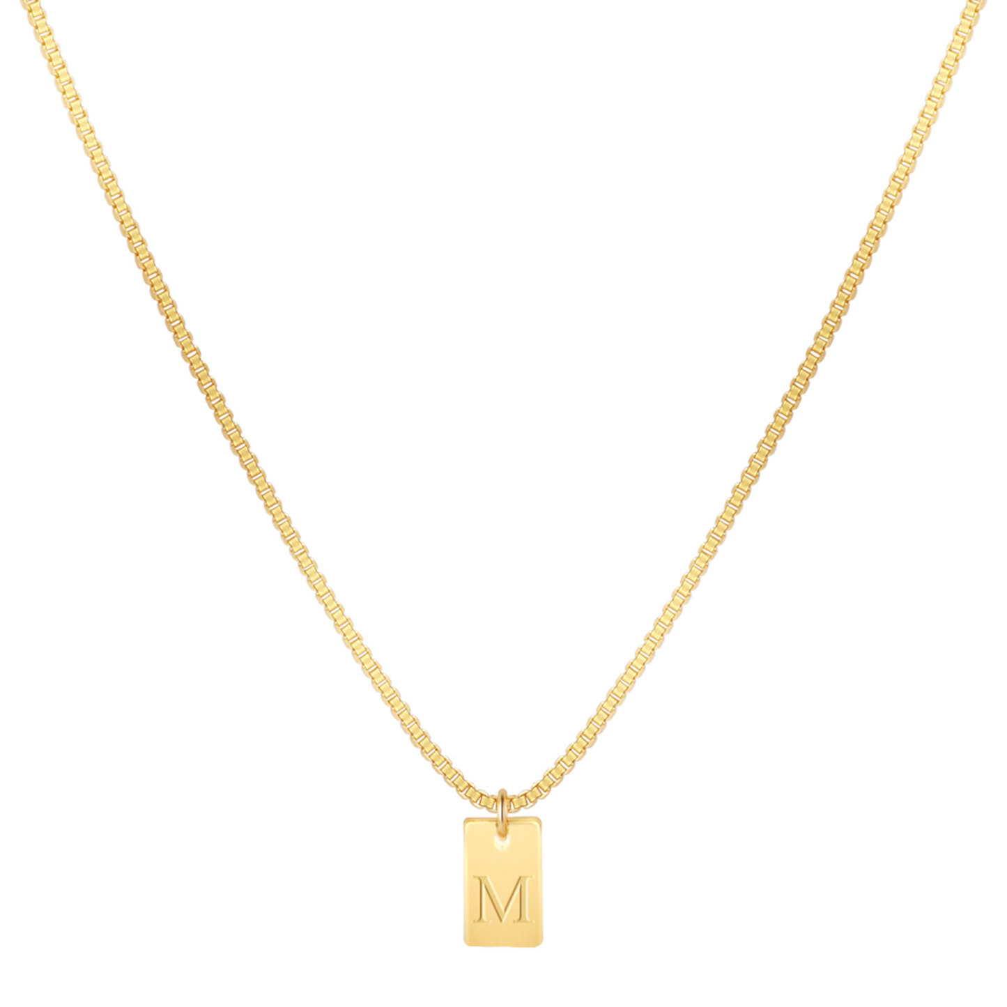 Willow Tag Initial Necklace