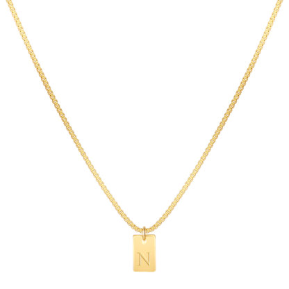 Willow Tag Initial Necklace