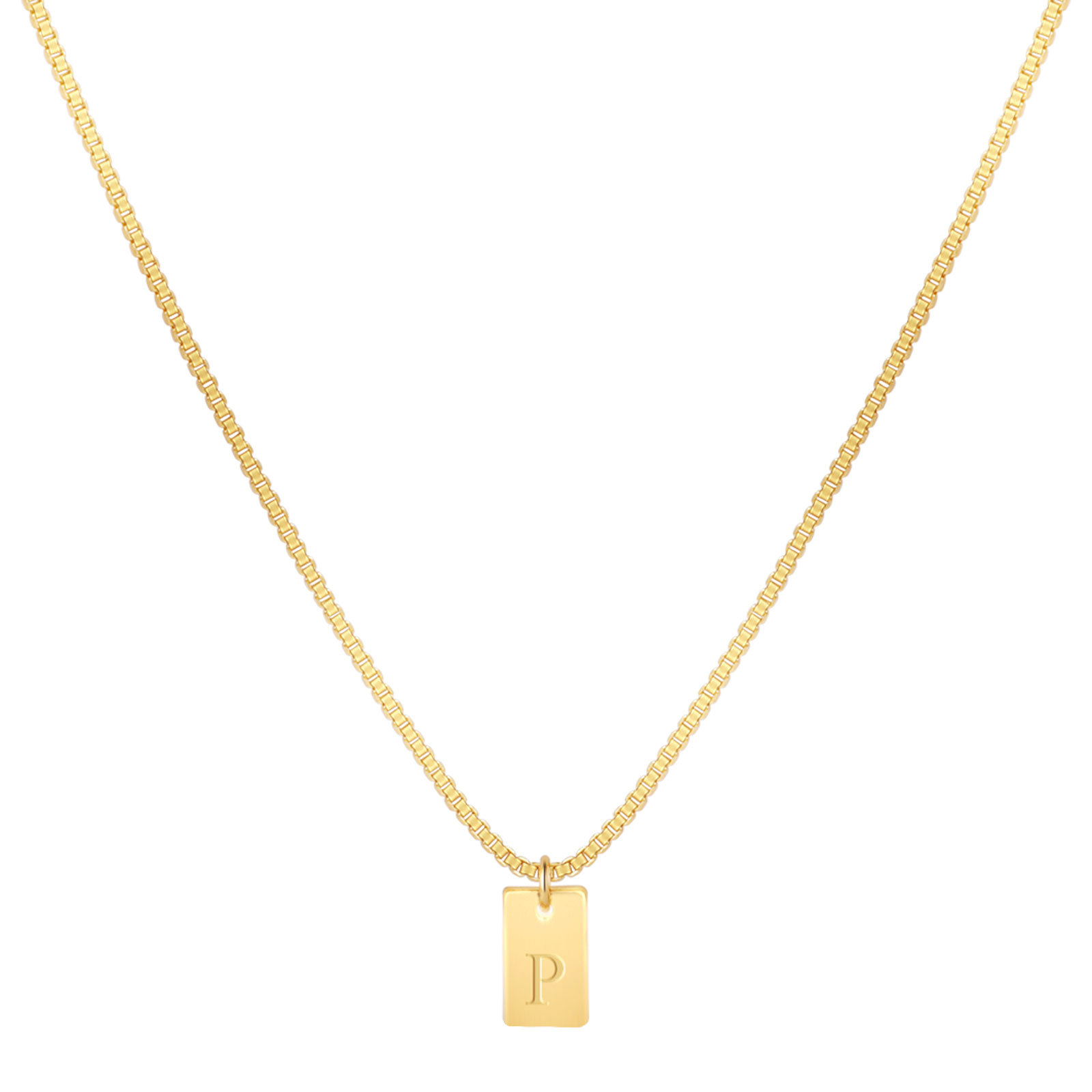 Willow Tag Initial Necklace