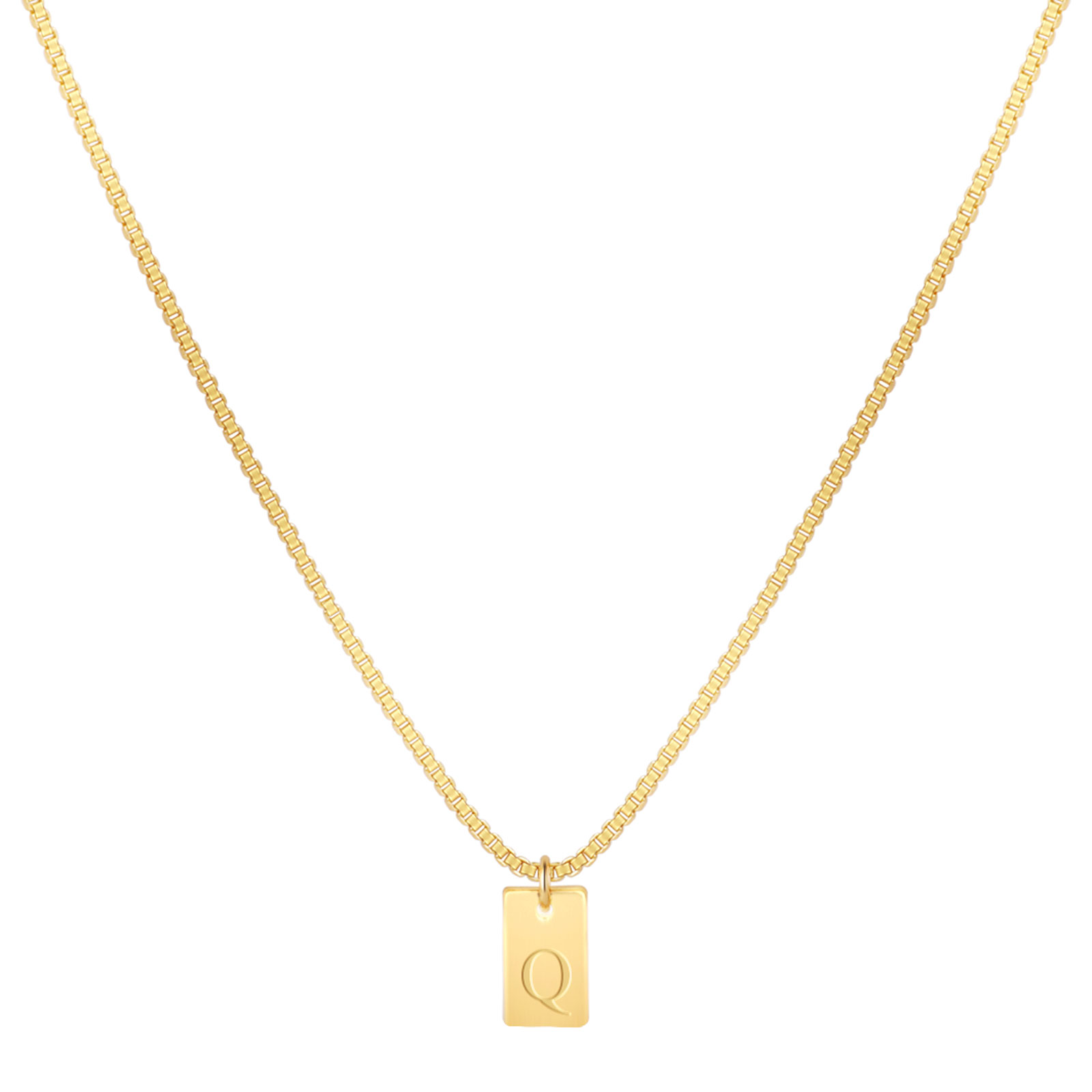 Willow Tag Initial Necklace