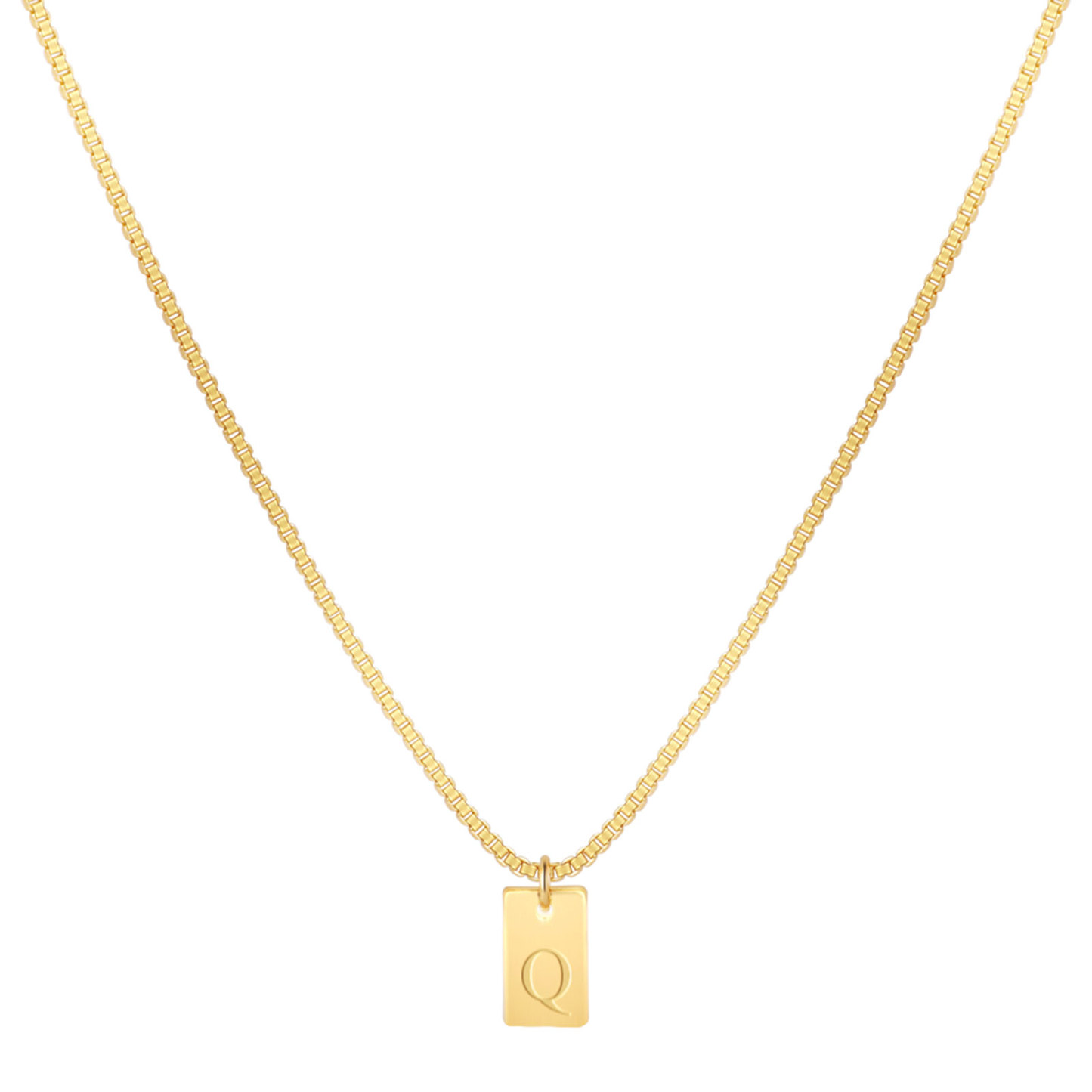 Willow Tag Initial Necklace