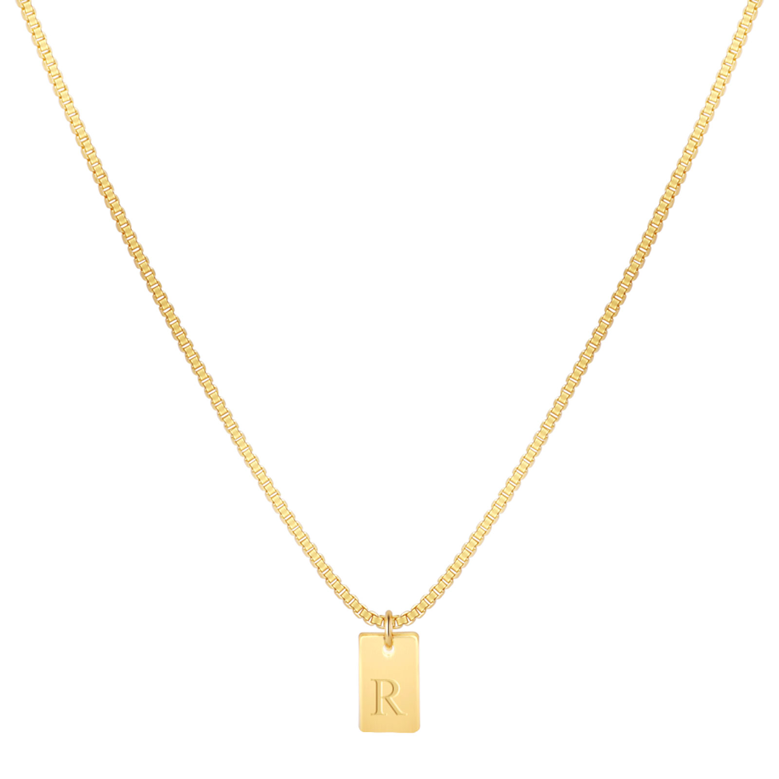 Willow Tag Initial Necklace