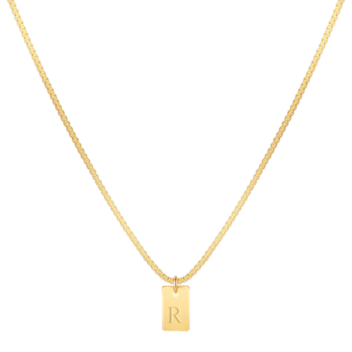 Willow Tag Initial Necklace