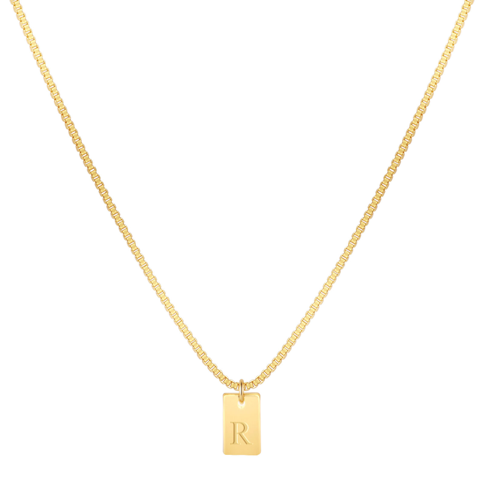 Willow Tag Initial Necklace