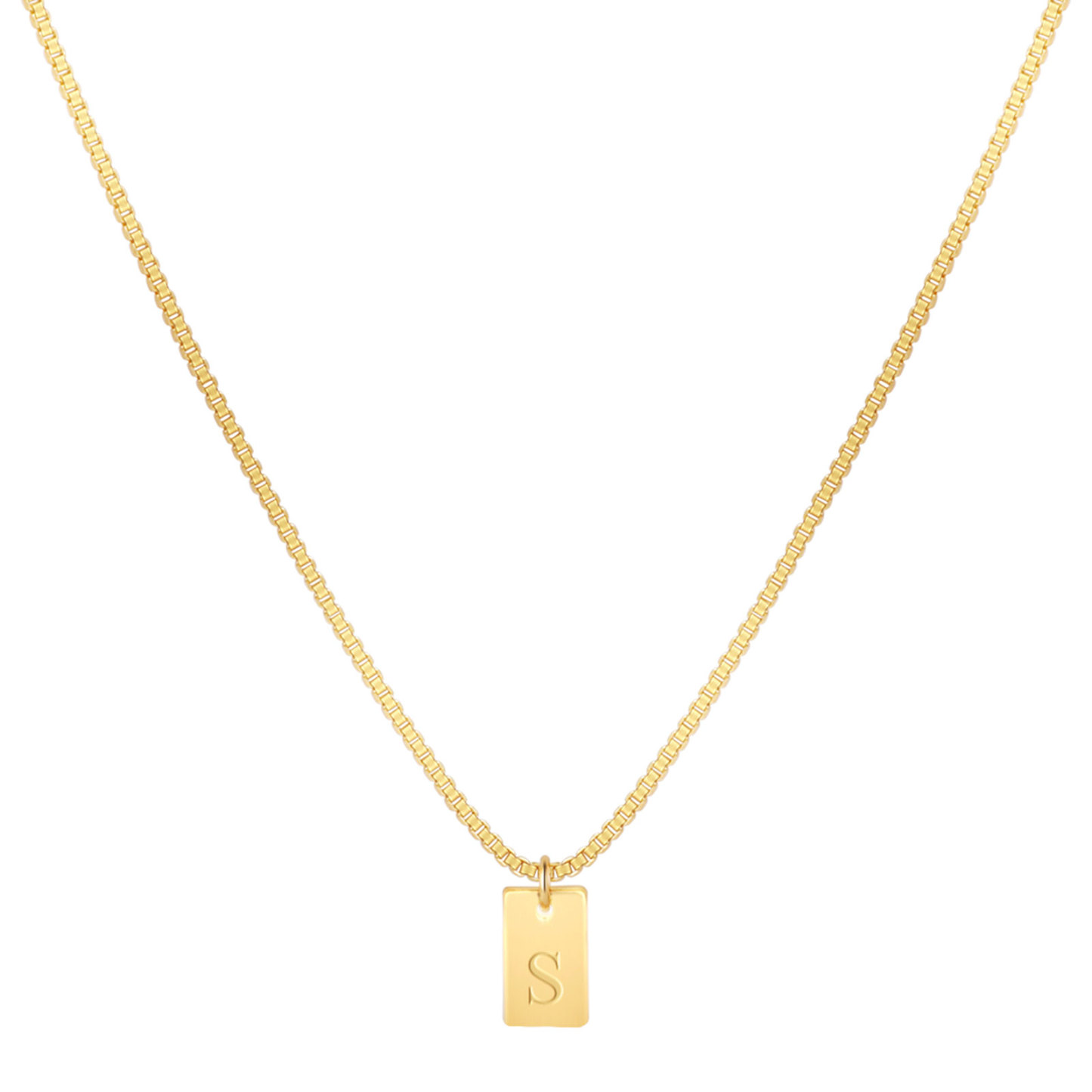 Willow Tag Initial Necklace