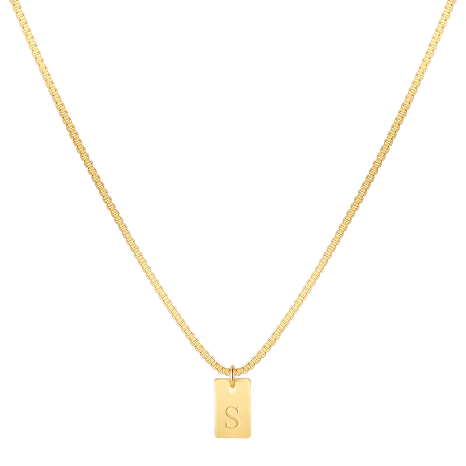 Willow Tag Initial Necklace