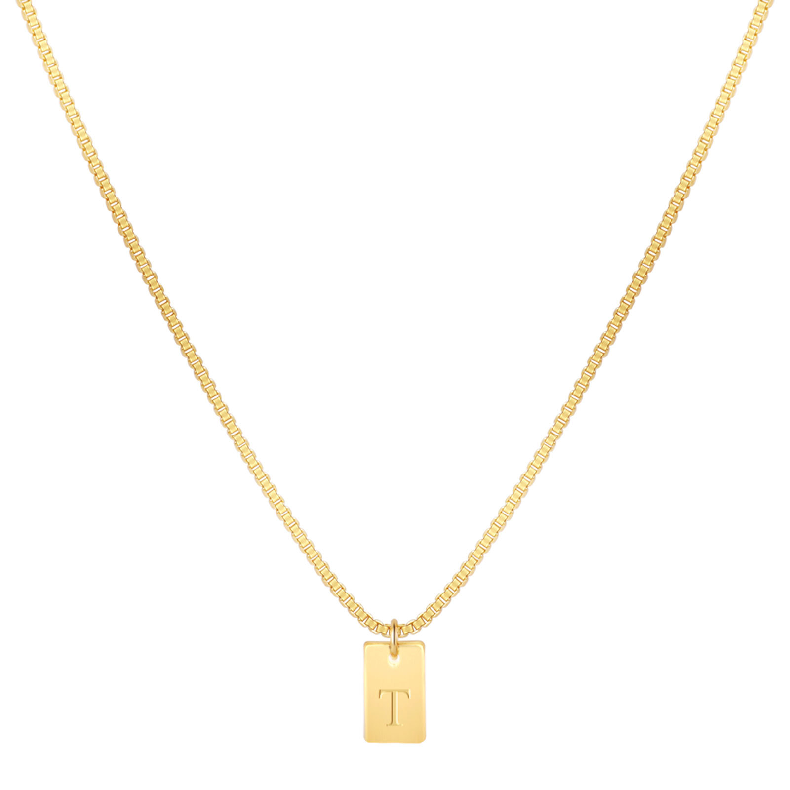 Willow Tag Initial Necklace