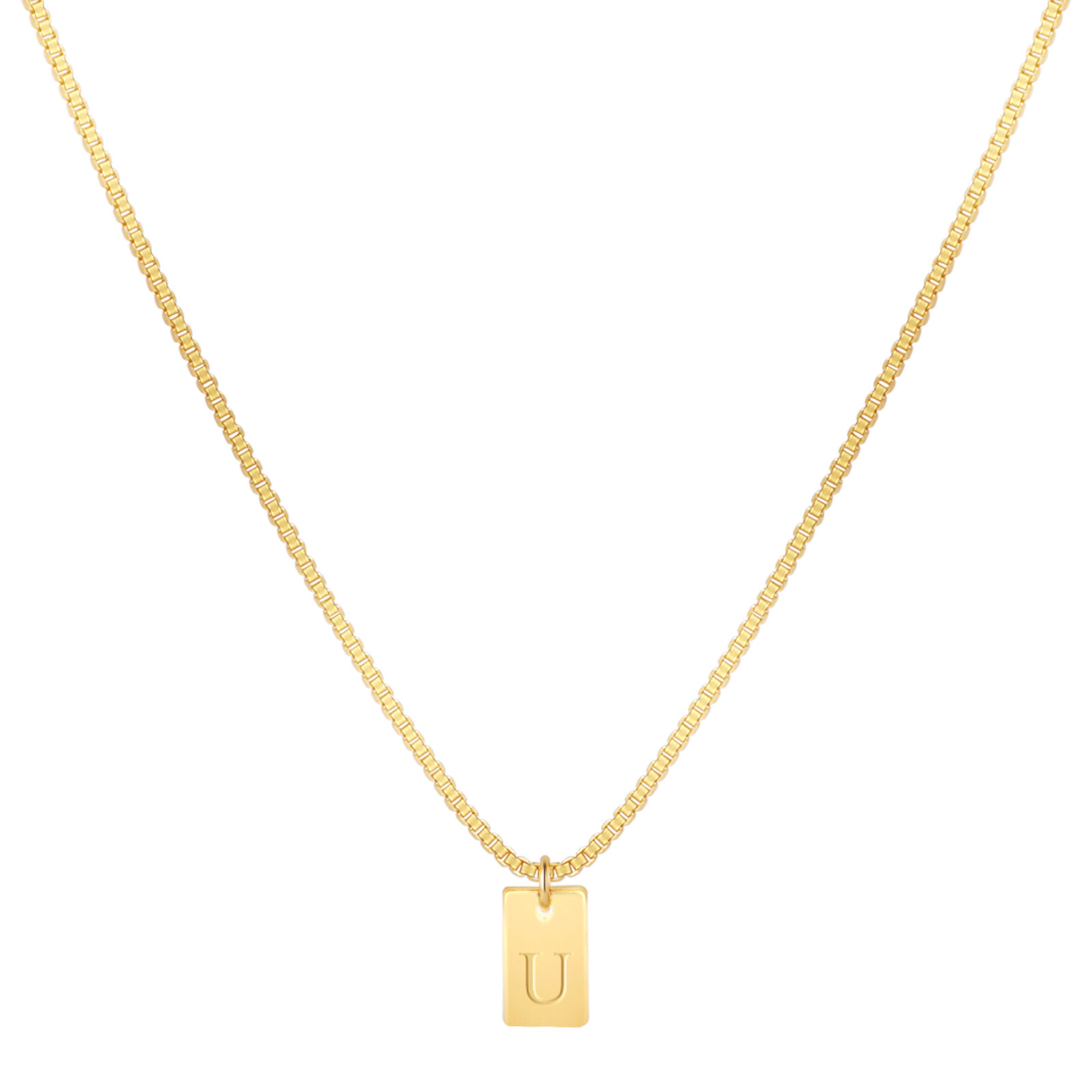 Willow Tag Initial Necklace