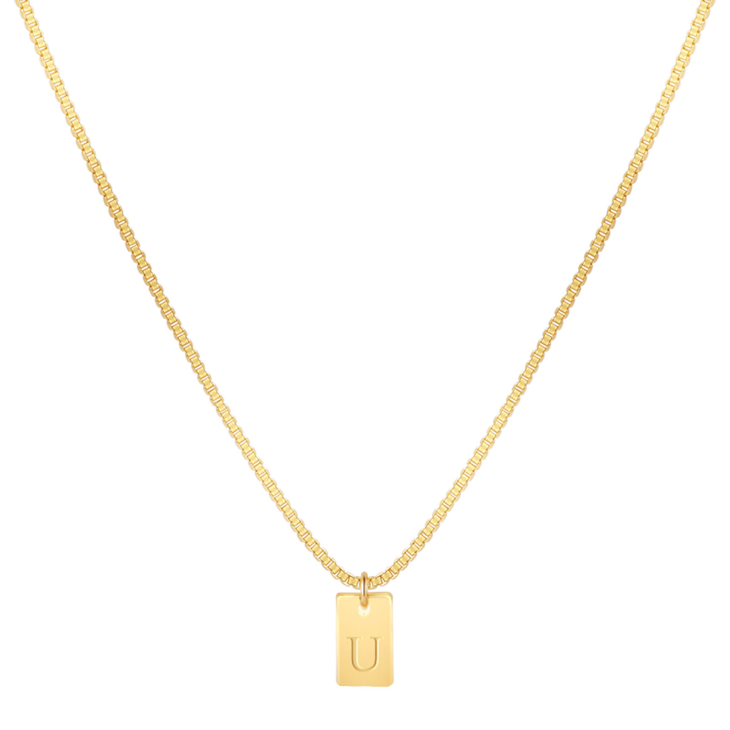 Willow Tag Initial Necklace