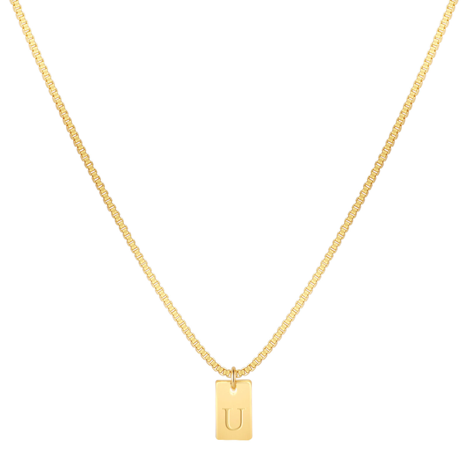 Willow Tag Initial Necklace
