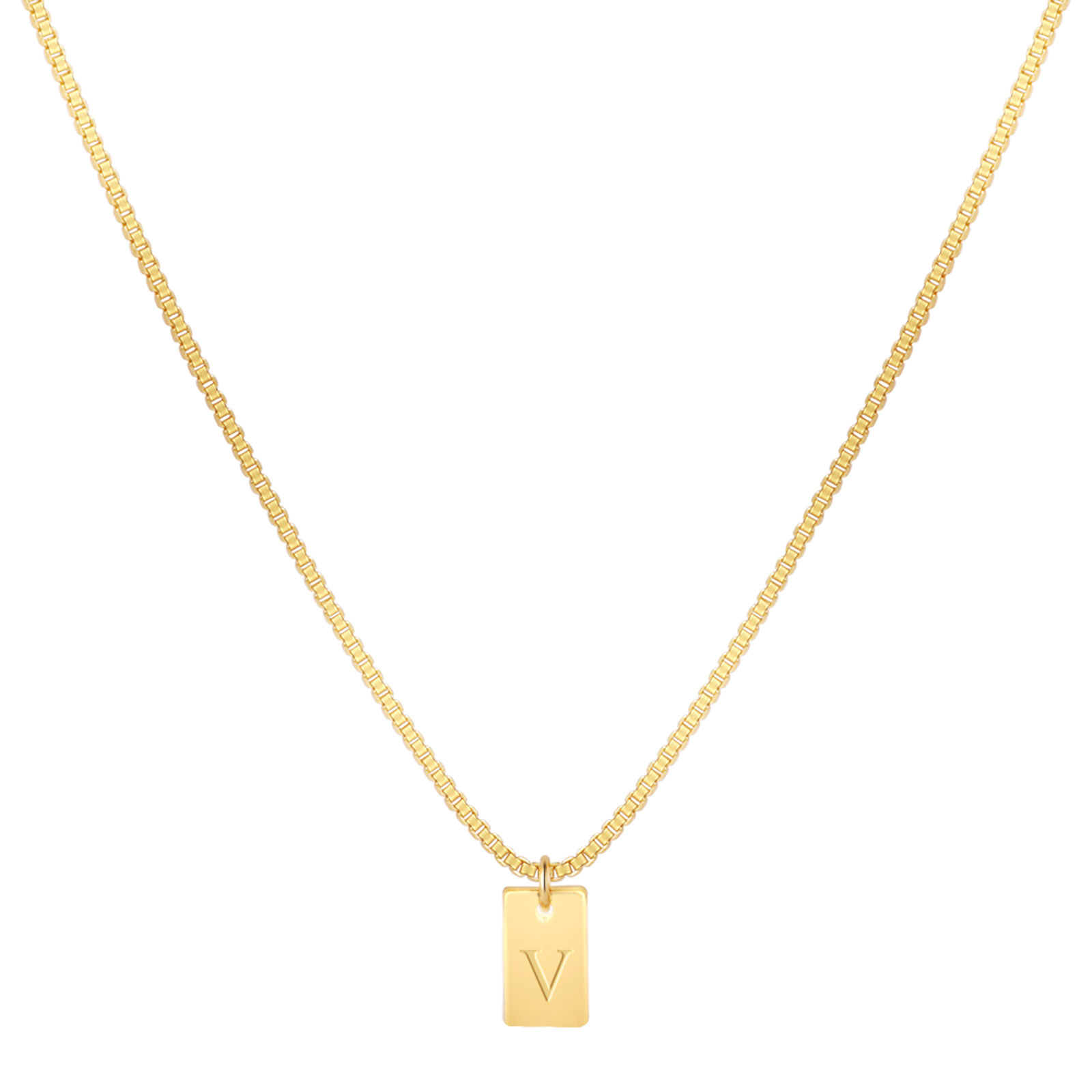 Willow Tag Initial Necklace
