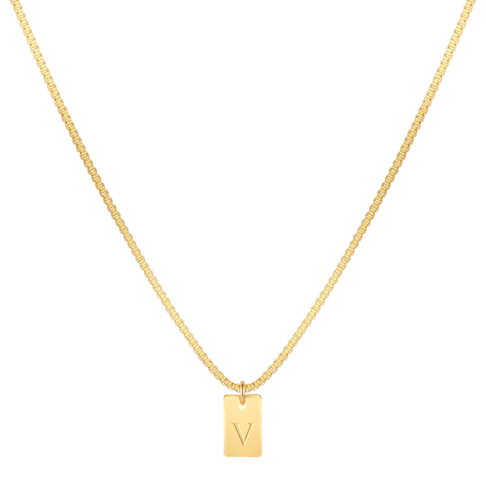 Willow Tag Initial Necklace