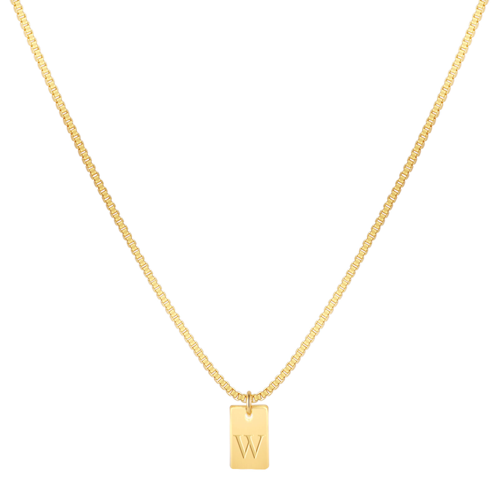 Willow Tag Initial Necklace