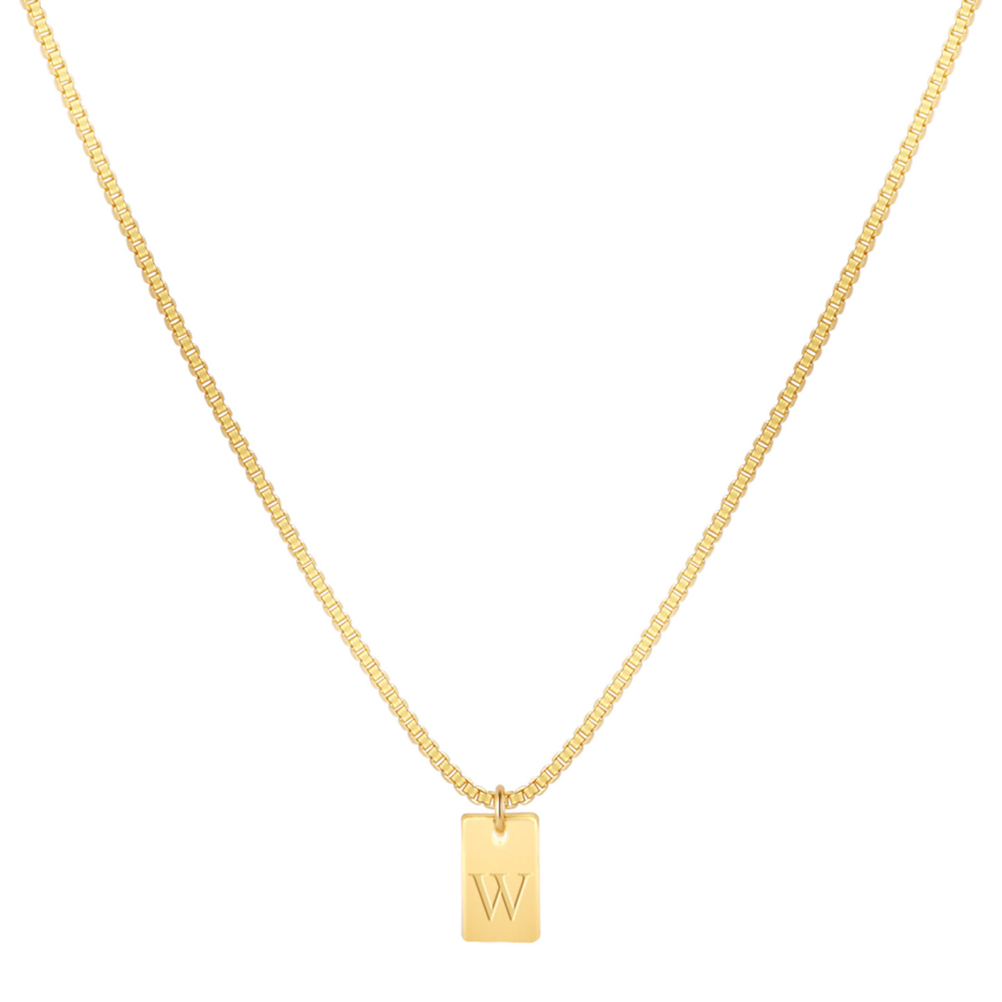Willow Tag Initial Necklace