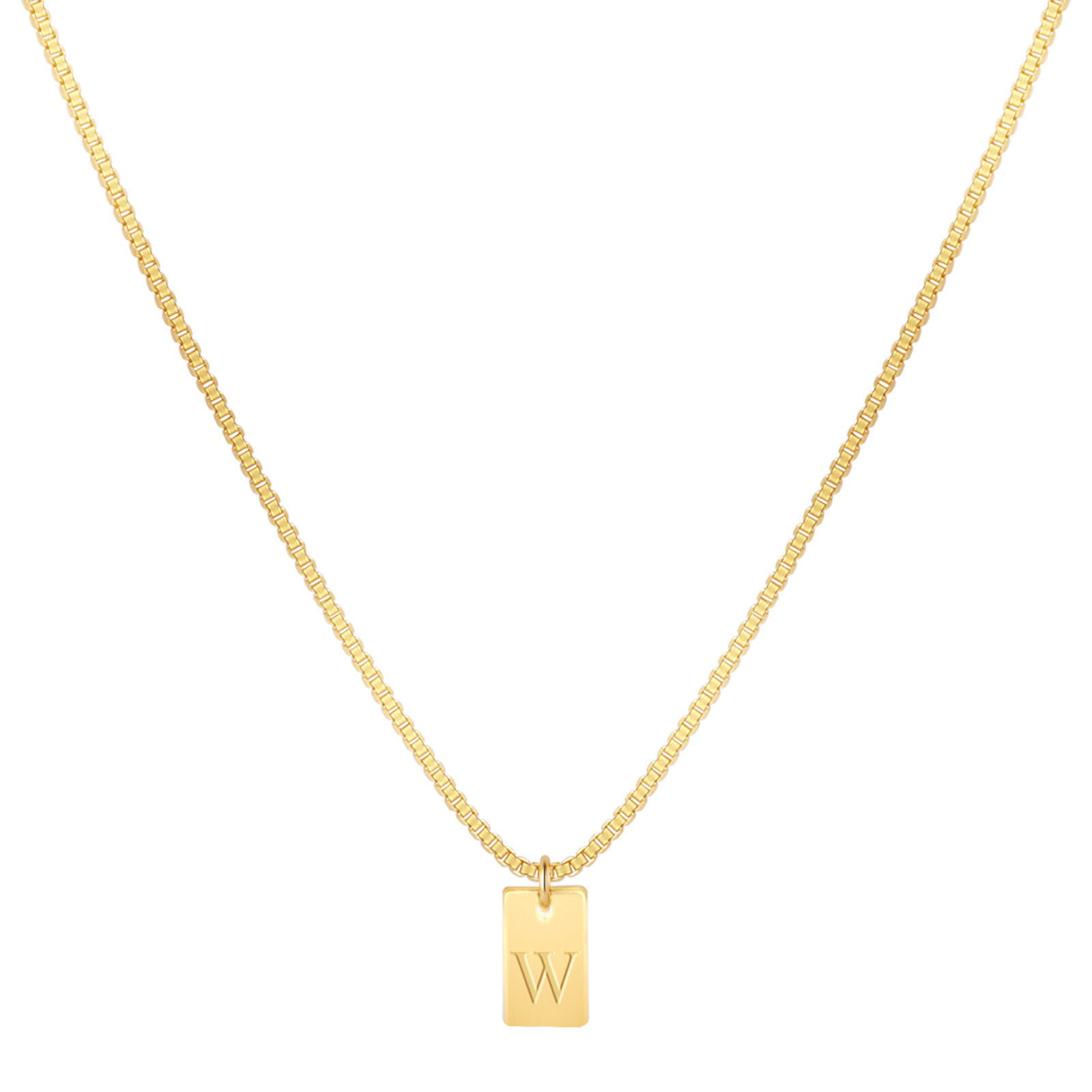 Willow Tag Initial Necklace