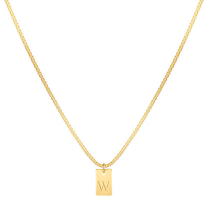 Willow Tag Initial Necklace