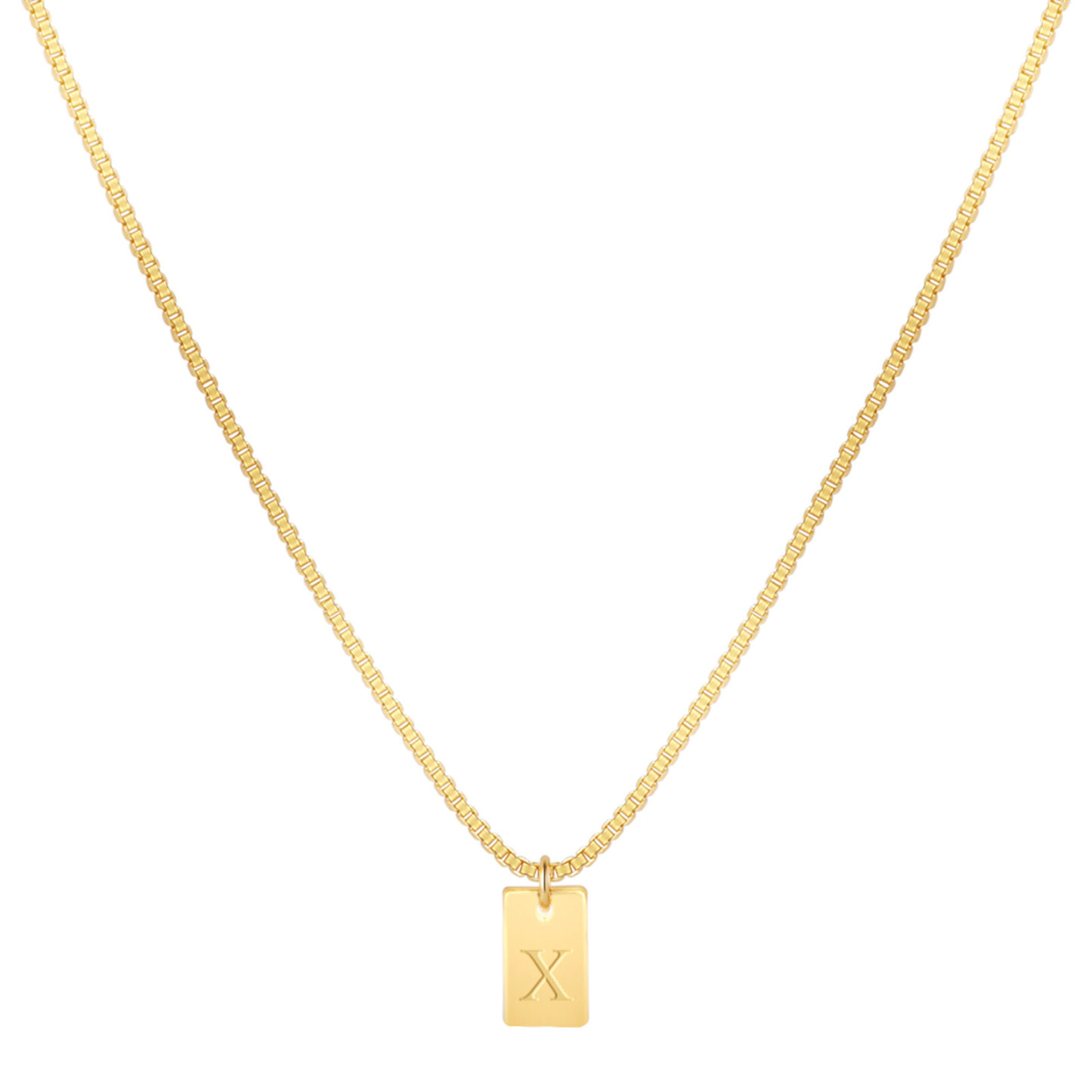 Willow Tag Initial Necklace