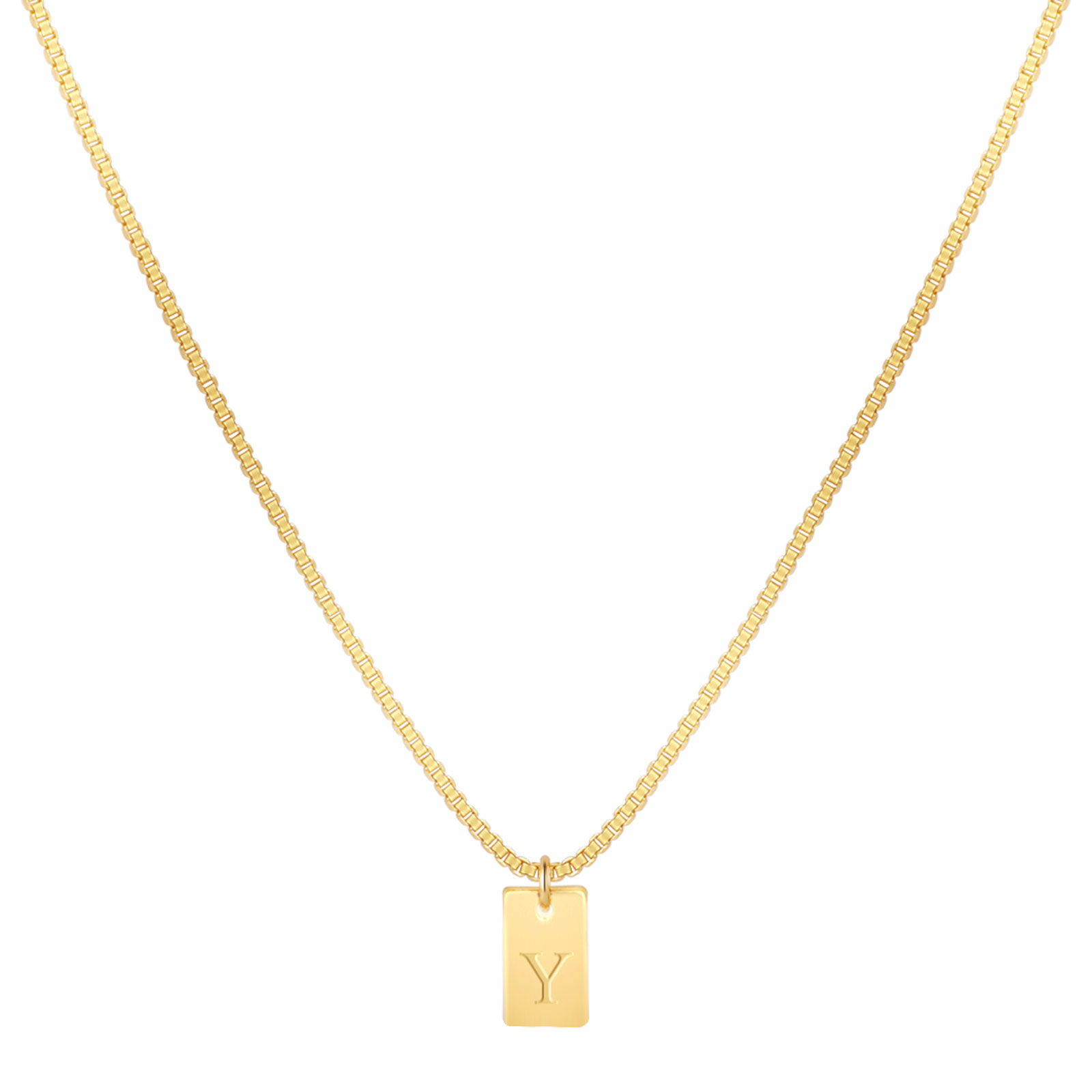 Willow Tag Initial Necklace