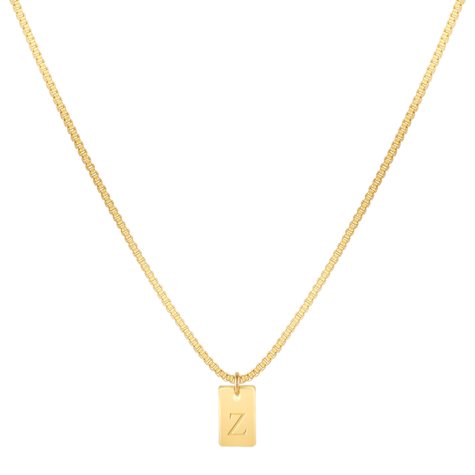 Willow Tag Initial Necklace