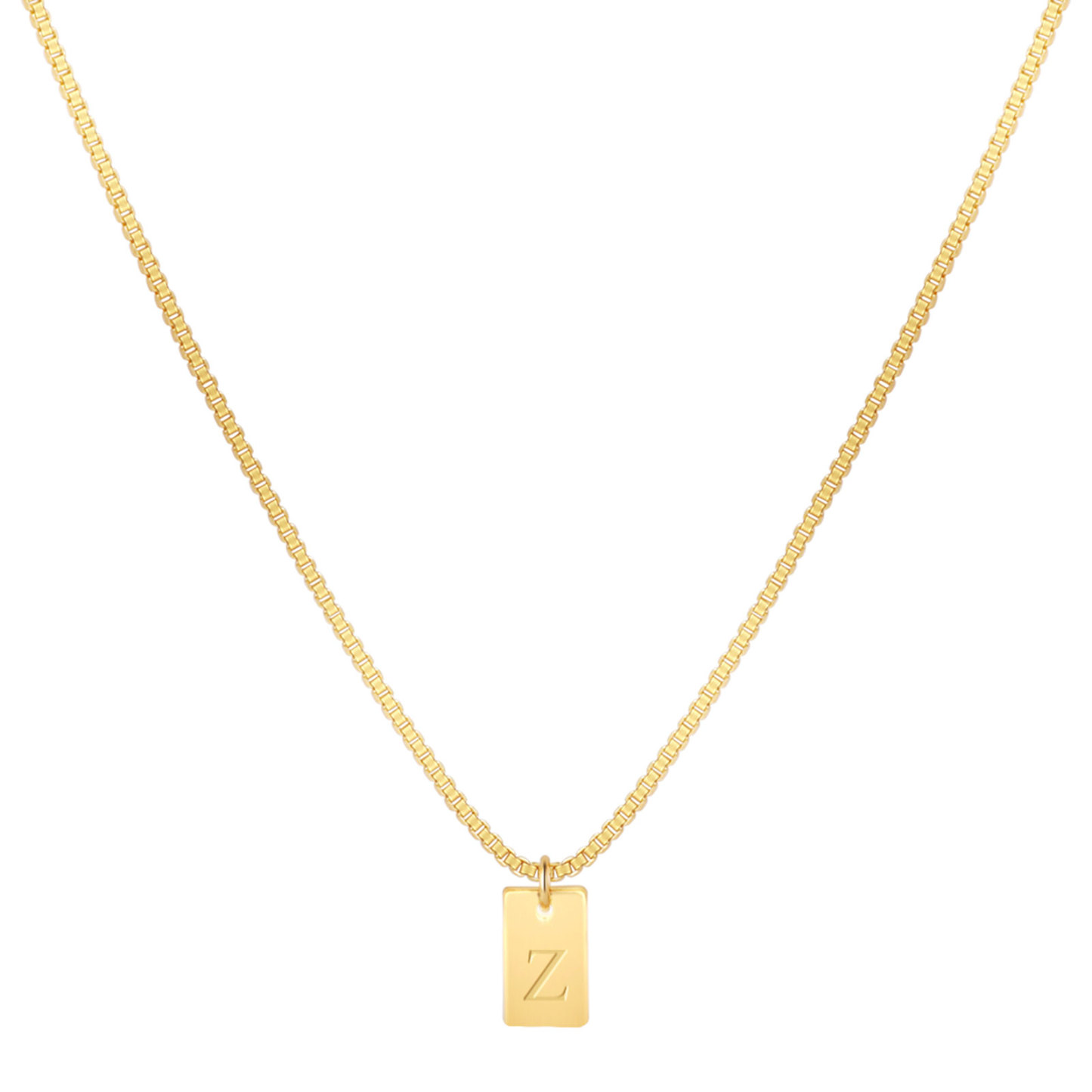 Willow Tag Initial Necklace