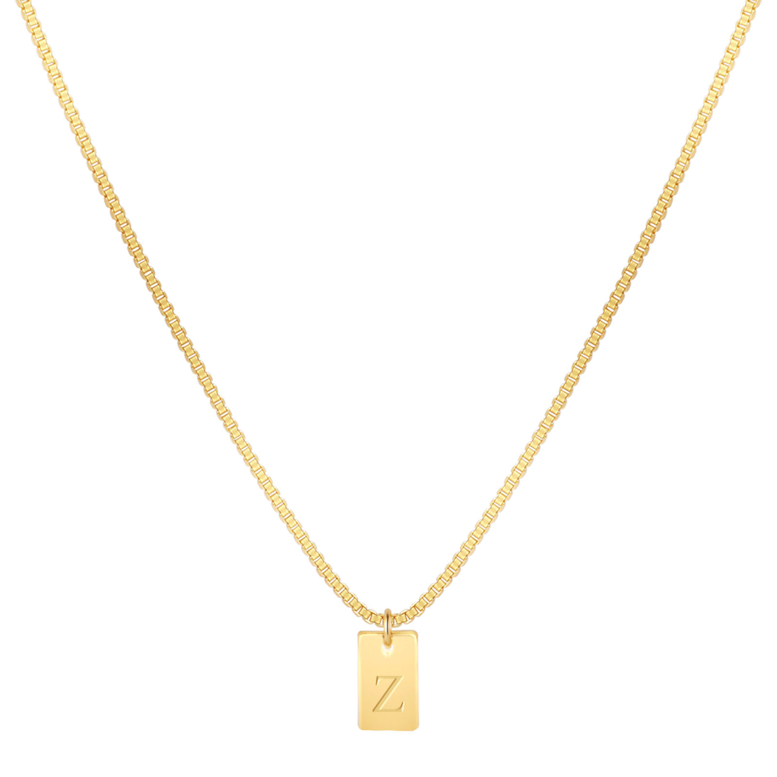 Willow Tag Initial Necklace