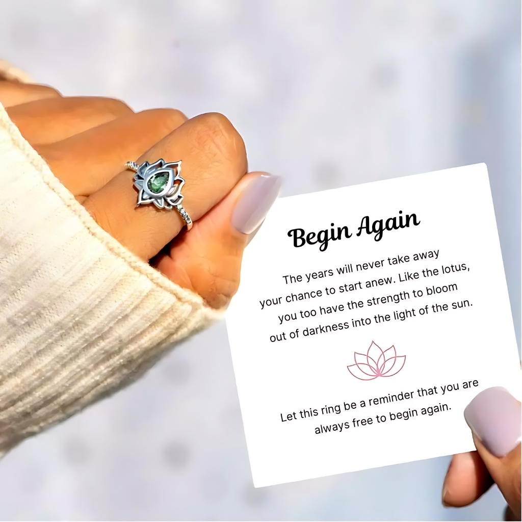 S925 Lotus Ring Begin Anew