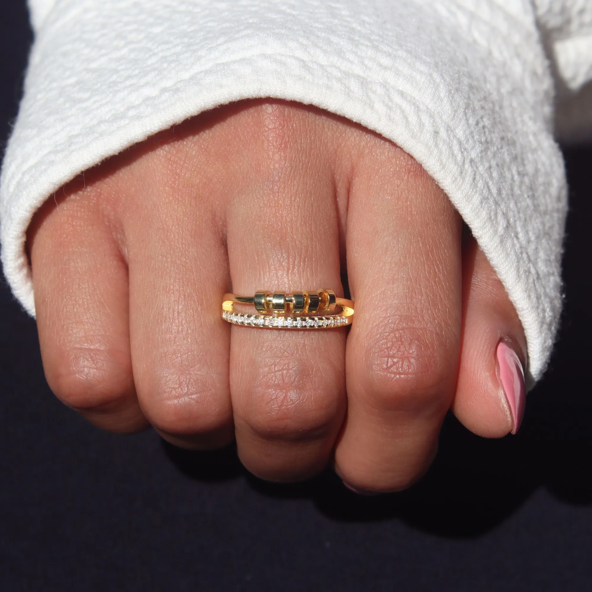 For Daughter - S925 Dispel Your Anxiety Open Ring