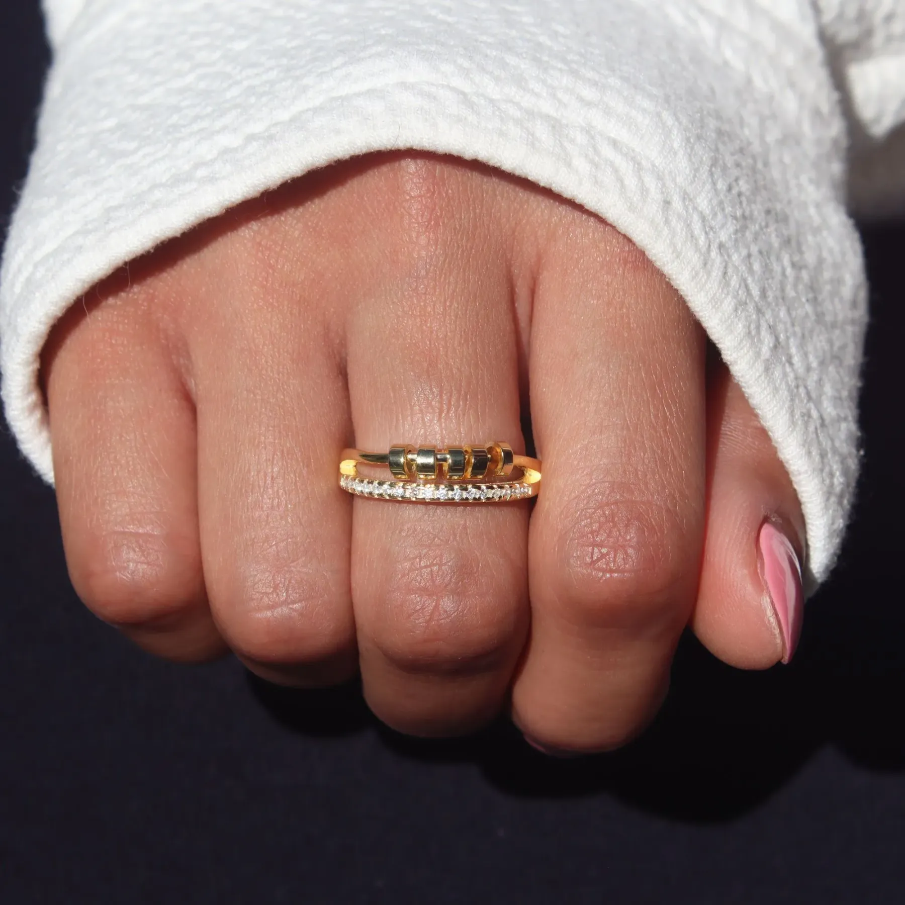 For Daughter - S925 Dispel Your Anxiety Open Ring