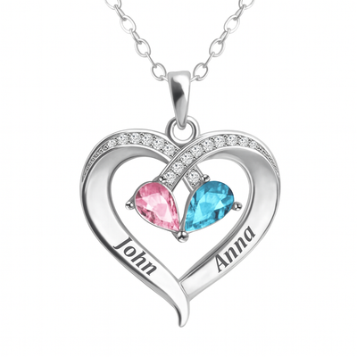 Forever Yours – Birthstone Heart Necklace
