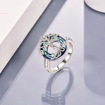 For Mom - S925 Mother is the Family Root Crystal Life Tree Crystal Ring