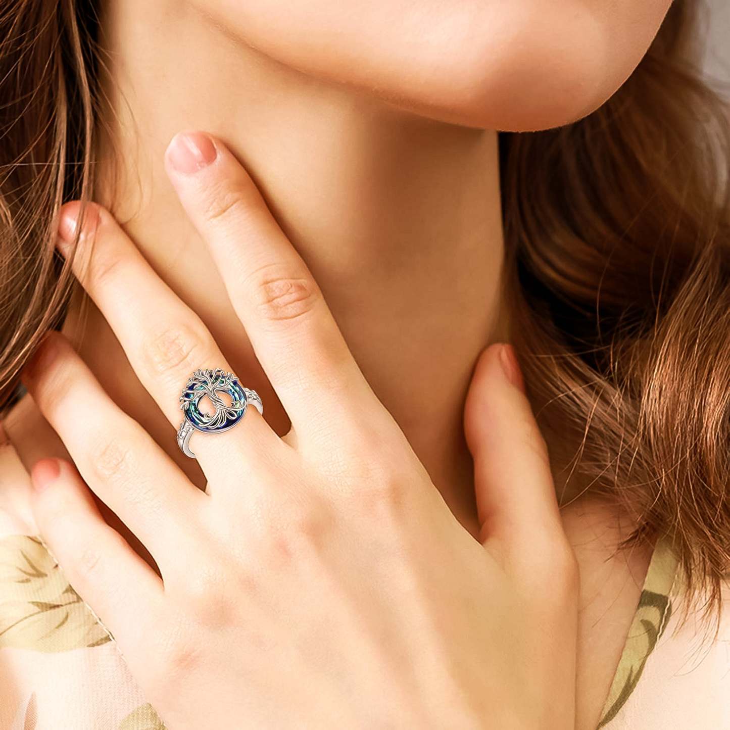 For Mom - S925 Mother is the Family Root Crystal Life Tree Crystal Ring