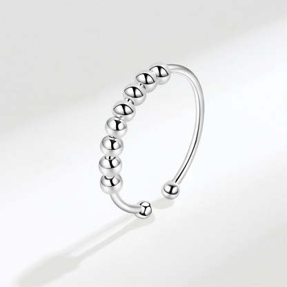 S925 Beads Fidget Ring