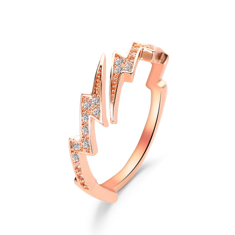 For Friend - S925 I'll Always be There for You Full Diamond Lightning Ring