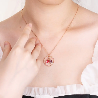 Custom Family Birthstone Necklace