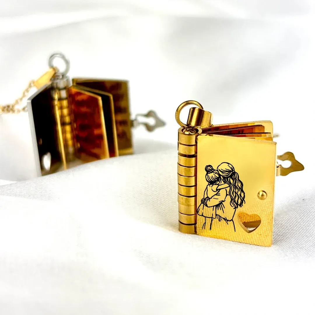 For Daughter - My Darling Daughter Book Necklace