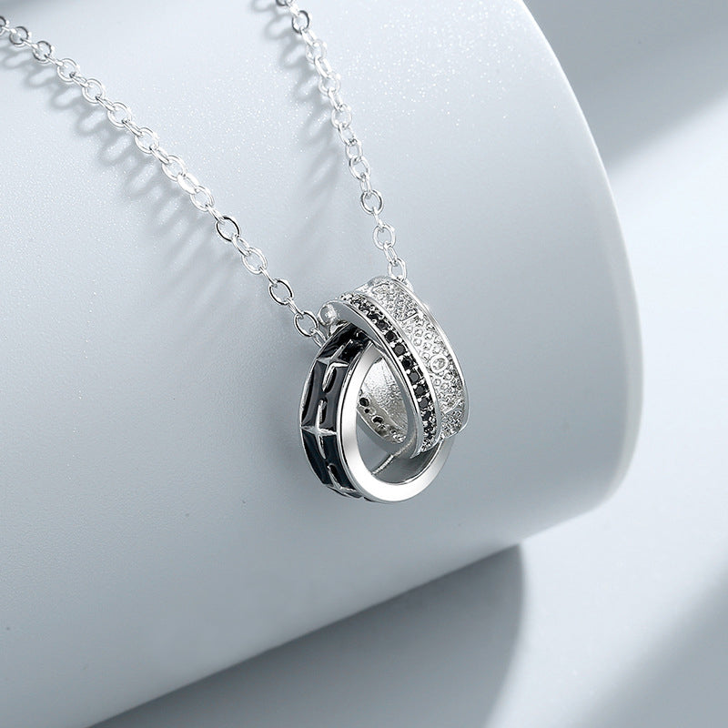 S925 Mother and Son Forever Linked Together Necklace