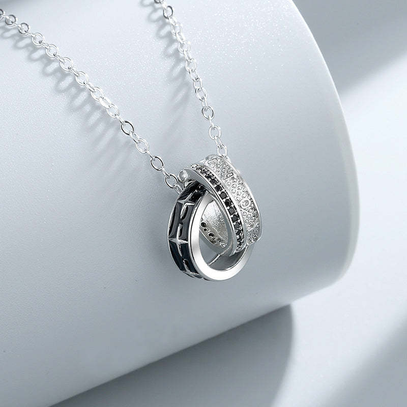 S925 Mother and Son Forever Linked Together Necklace