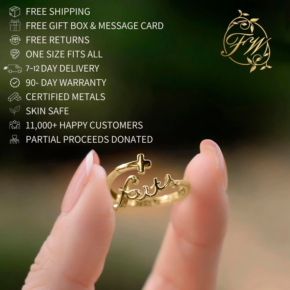 The Found Faith Script Ring