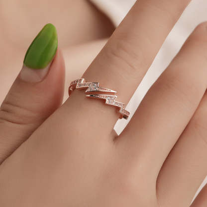 For Friend - S925 I'll Always be There for You Full Diamond Lightning Ring
