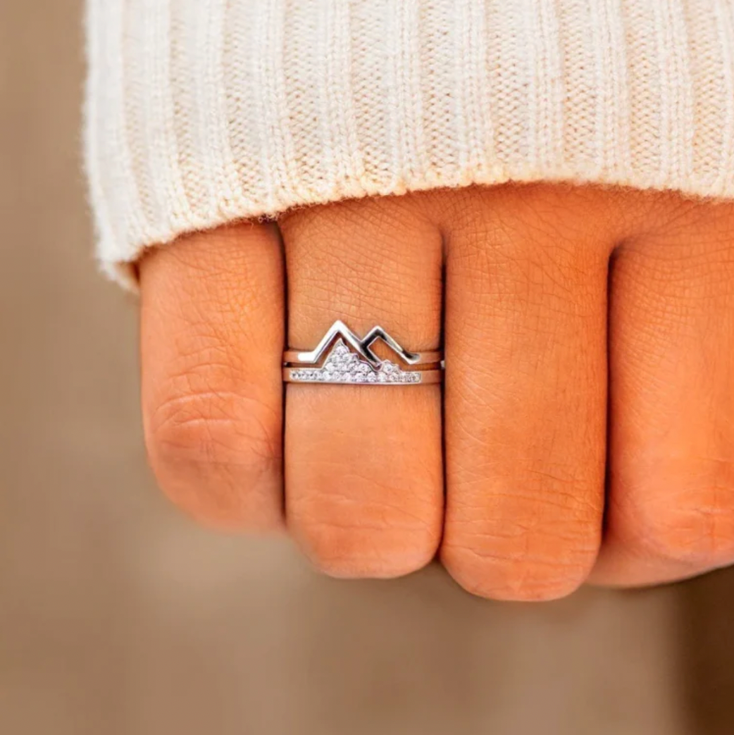 S925 Anillo De Montaña De Aventura
