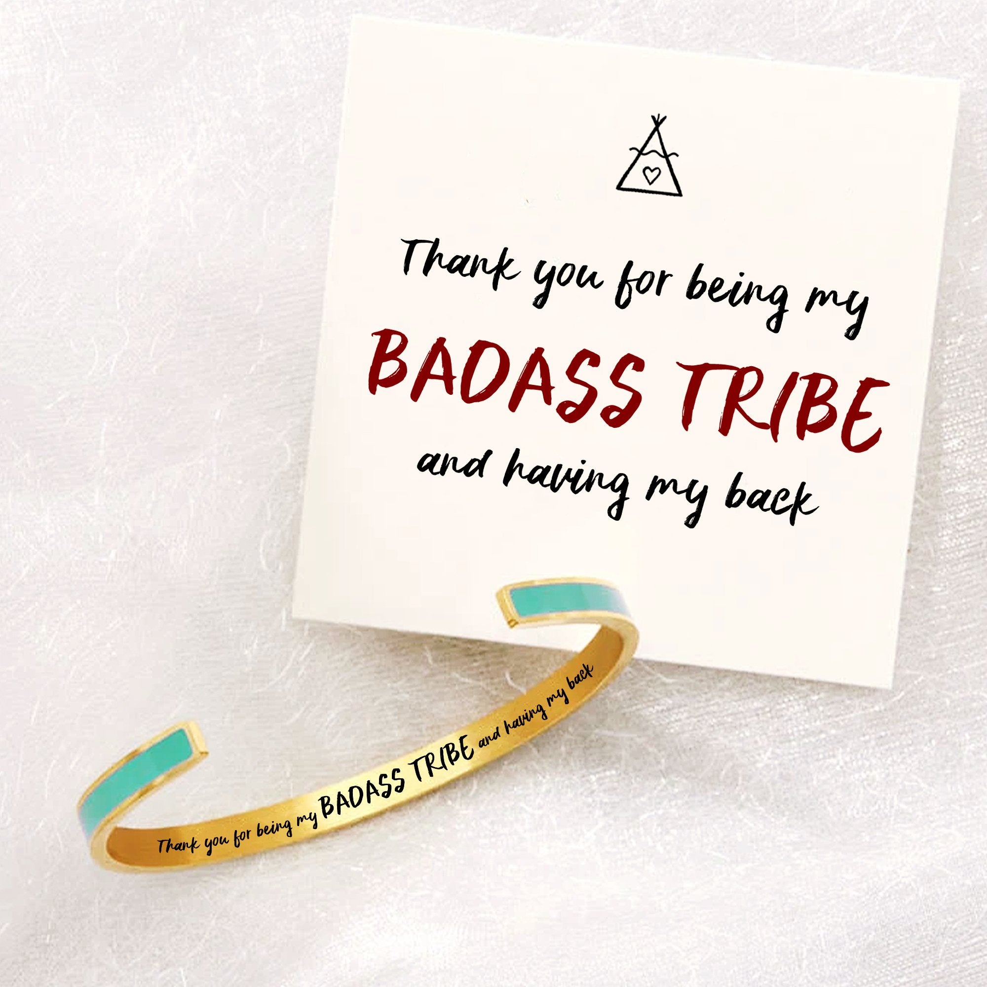 For Friends - Cyan Cuff Bracelet