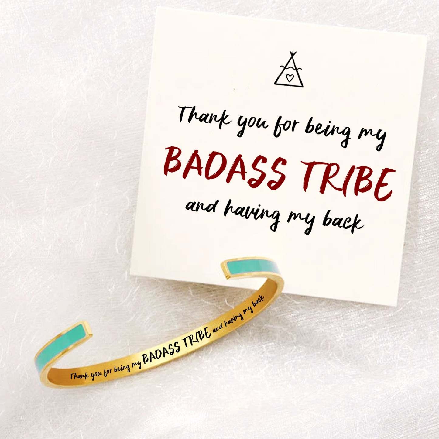 For Friends - Cyan Cuff Bracelet