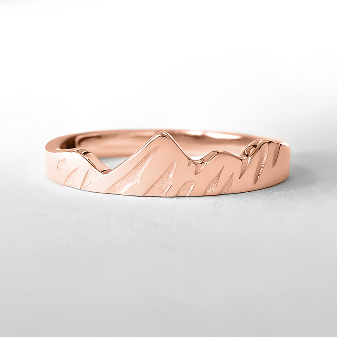 S925 Even Though Life May be Hard Right Now It'll be Beautiful When You Get to The Top Ring in Rose Gold