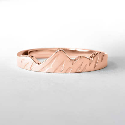 S925 Even Though Life May be Hard Right Now It'll be Beautiful When You Get to The Top Ring in Rose Gold