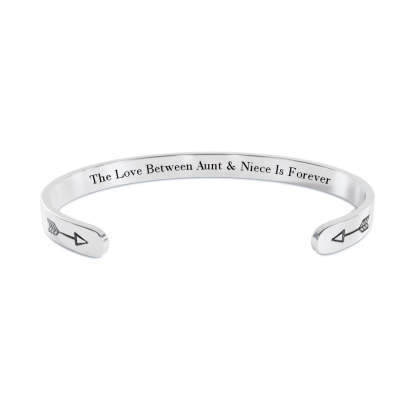 For Aunt/Niece - The Love Between Aunt & Niece Is Forever Arrow Bracelet