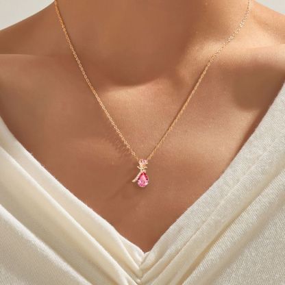 For Self - Don't Forget To Love Yourself First Austria Crystal Rose Necklace