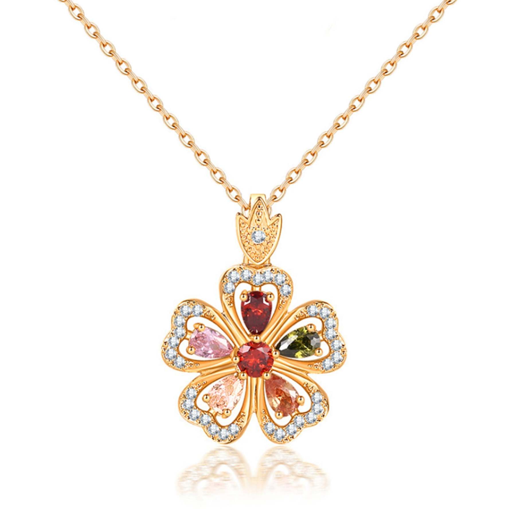 For Mom - S925 Thank You For all the Seeds You Sow Crystal Flower Crystal Necklace